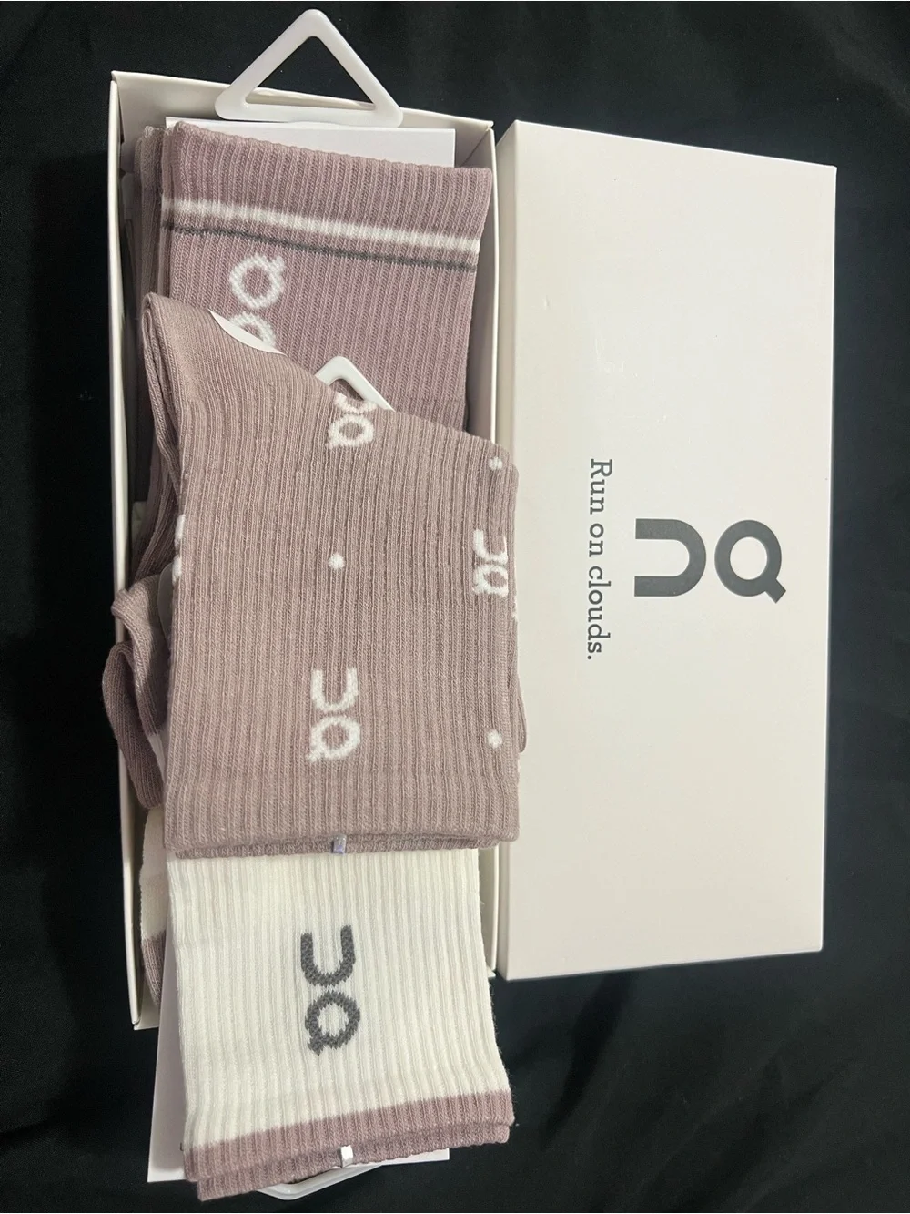 Set Performance Crew Socks - White & Mauve
